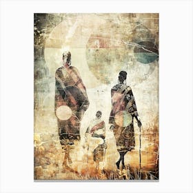 African Ethnic Tribal Illustration Art 05 Canvas Print