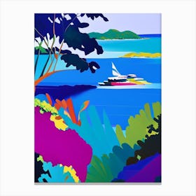 The Whitsunday Islands Australia Colourful Painting Tropical Destination Canvas Print