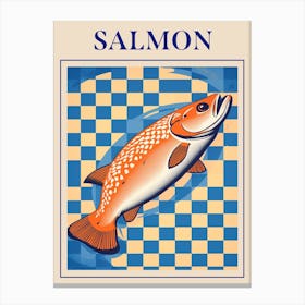 Salmon Seafood Poster Canvas Print