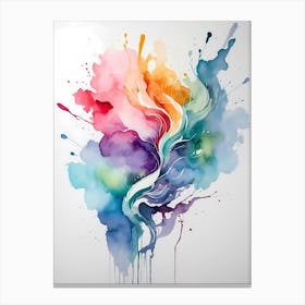 Abstract Watercolor Painting Canvas Print