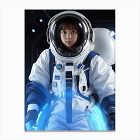 Absolute Reality V16 A Girl In A White Protective Suit Of Chem 1 Canvas Print