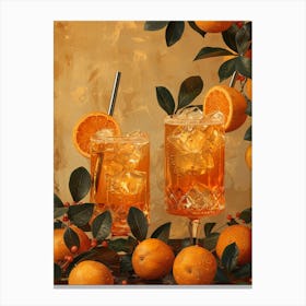 Orange Cocktail With Ice 2 Canvas Print