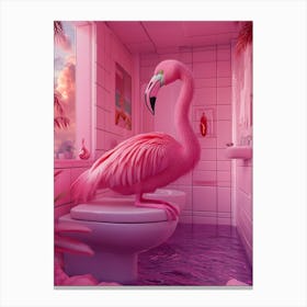 Pink Flamingo 6 Canvas Print