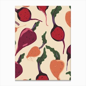 Betroot Abstract Pattern Illustration 3 Canvas Print