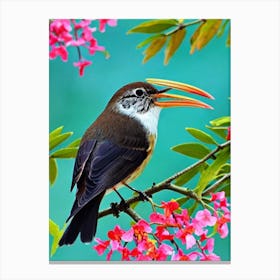 Hermit Thrush Tropical bird Canvas Print