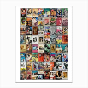 Bollywood Music Print - Retro Cassette Covers Canvas Print