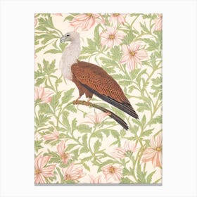 Vulture William Morris Style Bird Canvas Print