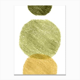 Sage Green shapes 1 Canvas Print