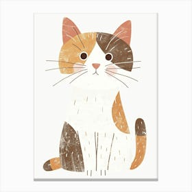 Japanese Bobtail Cat Clipart Illustration 3 Canvas Print