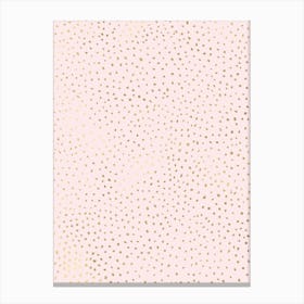 Dotted Gold And Pink Canvas Print