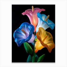 Bright Inflatable Flowers Morning Glory 1 Canvas Print