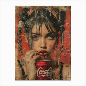 'Coca Cola Girl' 2 Canvas Print