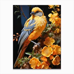 Bird Perched On A Branch 1 Canvas Print