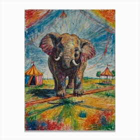 Circus Elephant Canvas Print
