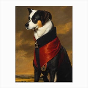 Canaan Dog 2 Renaissance Portrait Oil Painting Canvas Print