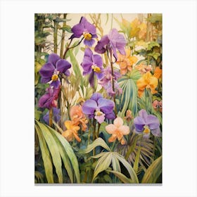 Tropical Plant Painting Spiderwort Canvas Print