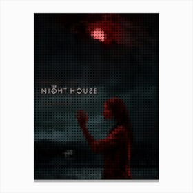 The Night House In A Pixel Dots Art Style Canvas Print