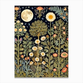 William Morris Moonlight Garden 2 Canvas Print