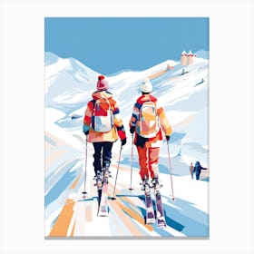 Val Thorens   France, Ski Resort Illustration 3 Canvas Print