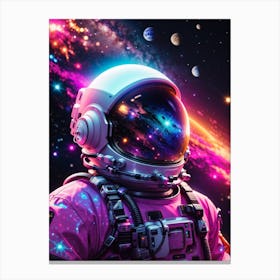 Astronaut In Space Print Canvas Print