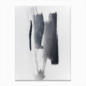 Aquarelle Meets Pencil Black Strokes Canvas Print