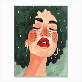 Watercolor Of A Woman 1 Canvas Print