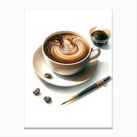 Coffee Latte Art Canvas Print