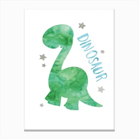 Green Dinosaur Canvas Print