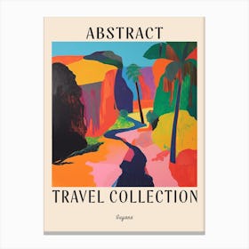 Abstract Travel Collection Poster Guyana 2 Canvas Print