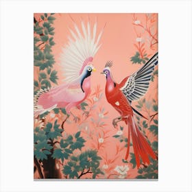 Vintage Japanese Inspired Bird Print Pheasant 3 Canvas Print