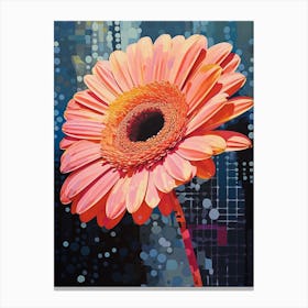 Surreal Florals Gerbera Daisy 4 Flower Painting Canvas Print
