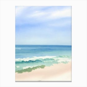 Dunsborough Beach, Australia Watercolour Canvas Print