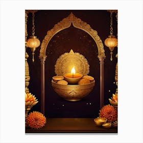 Diwali Background Canvas Print