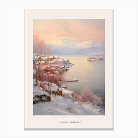 Dreamy Winter Painting Poster Troms Norway 2 Canvas Print
