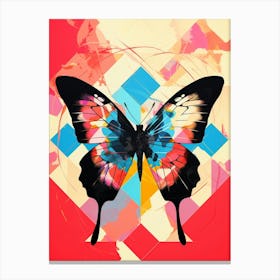 Butterfly Abstract Pop Art 4 Canvas Print