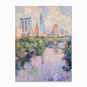 Red River Cultural District Austin Texas Oil Painting 2 Canvas Print