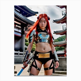 Japan Warrior Girl Himari Canvas Print