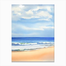 Boomerang Beach, Australia Watercolour Canvas Print