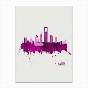 Riyadh Saudi Arabia City Purple Canvas Print