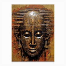 Soulful Tribes: African Mask Impressions Canvas Print