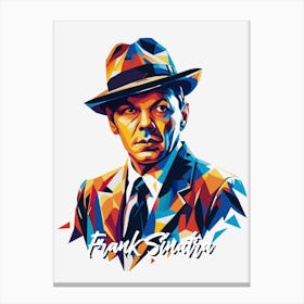 Frank Sinatra 03 Portrait Music Icon Style WPAP Pop Art Canvas Print