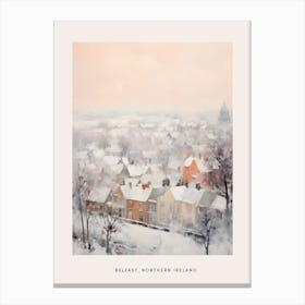 Dreamy Winter Painting Poster Belfast Northern Ireland 3 Canvas Print