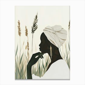 African Woman In Turban 20 Canvas Print