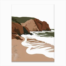 Cliffs And Beach Canvas Print