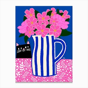 Pink Flower Jug Canvas Print