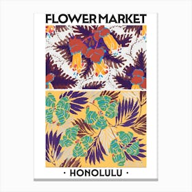 Flower Market Honolulu Eugene Seguy Vintage Botanical Canvas Print