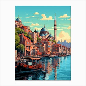 Istanbul Pixel Art 1 Canvas Print