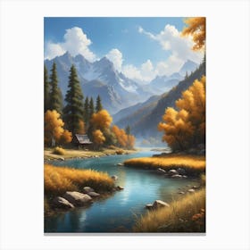 Autumn Landscape Painting 2 Canvas Print