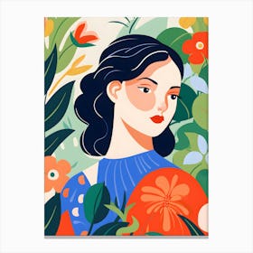 Illustration Of A Woman Canvas Print