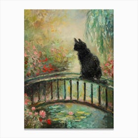 Cat On Bridge 3 Canvas Print